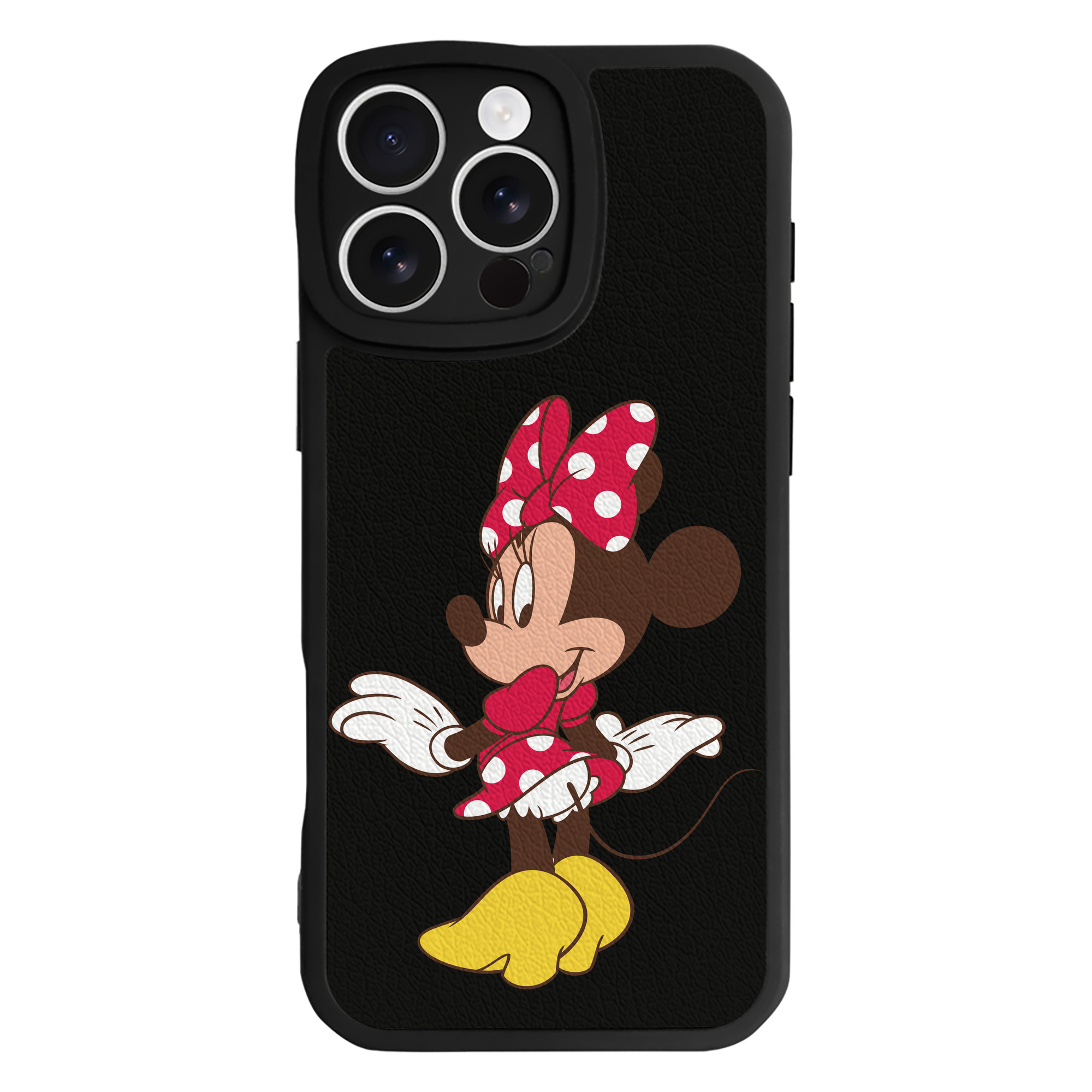 （画像用） ミッキーマウス Mickey Mouse 【iPhone 16シリーズ対応】シリコンスマホケース（レザー調） 材質：シリコン